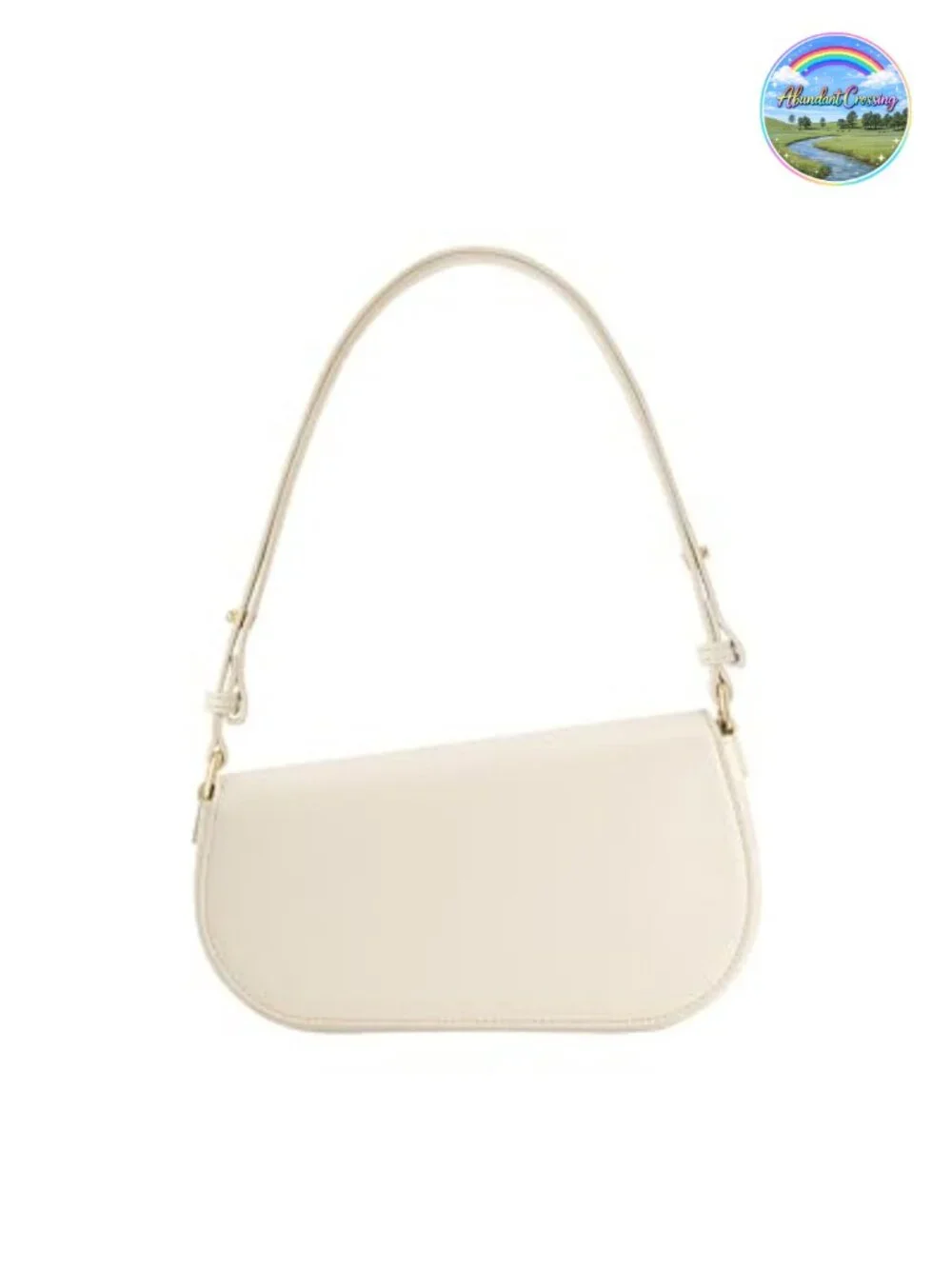 Vegan Leather Shoulder Bag Crossbody Satchel Gold Hardware